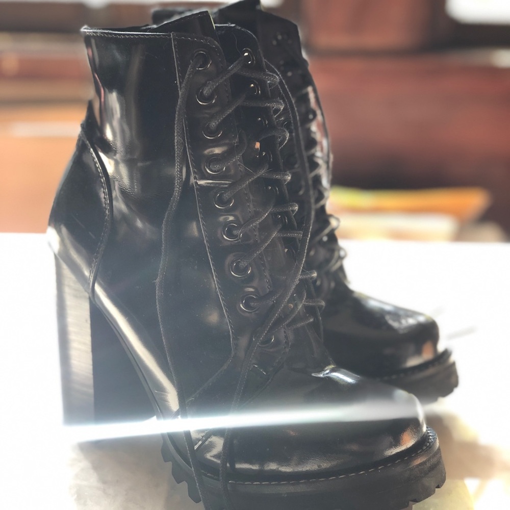 Jeffrey Campbell lace up booties